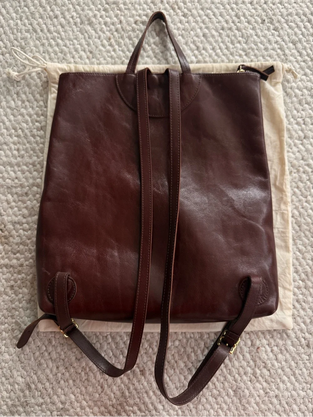 Clare V. Agnes Backpack in Plum